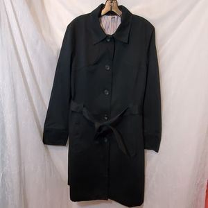 Black Trench/Rain Coat- Large